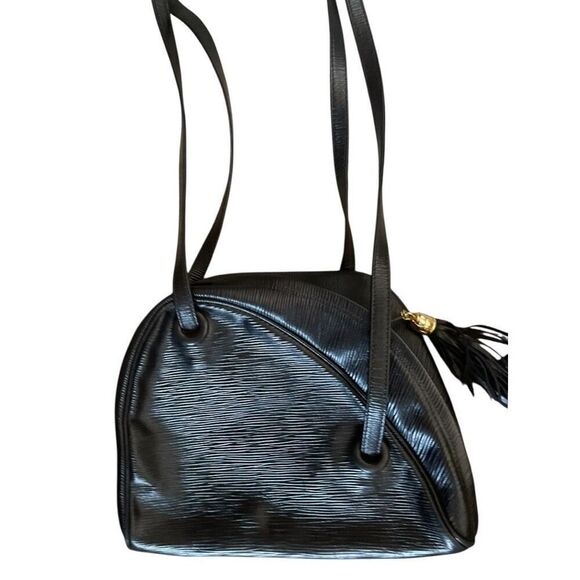 Cosci Handmade In Italy Black Leather Shoulder Bag Quiet Luxury Capsule - Picture 1 of 8